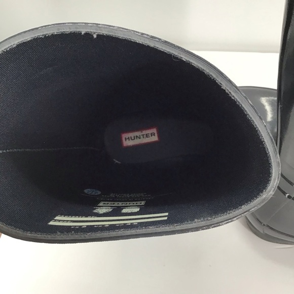 Hunter Original Short Rain Boots Women’s Waterproof Rubber Gray/Blue Size 8 - Picture 6 of 11